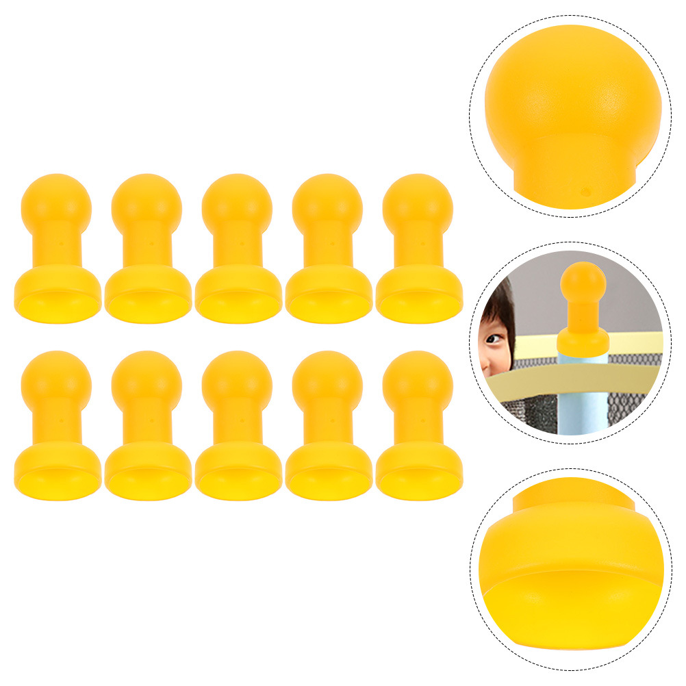10Pcs Trampoline Pole Caps Capsnet Post Tops Safety Net跨境