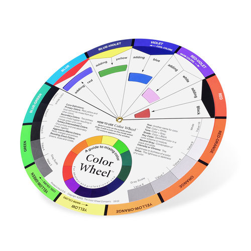 12 Color Paper Card Wheel Three Tier Design Mix Guide Round