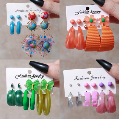 Earring Set Creative Simple Acrylic Resin Fashion Earrings