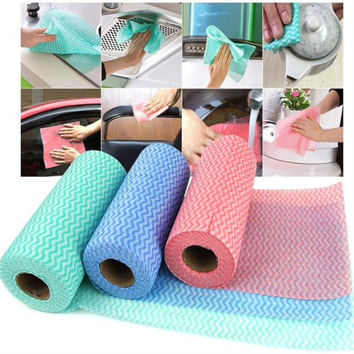 50 Pieces/rolls Kitchen Cleaning Dish Cloth Lazy Rag跨境