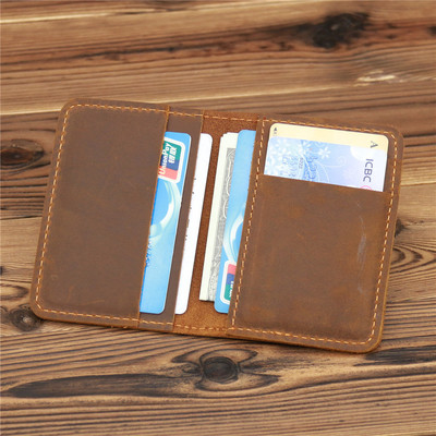 Men's Card Holder Wallet  Leather Minimalist Personalizd跨境