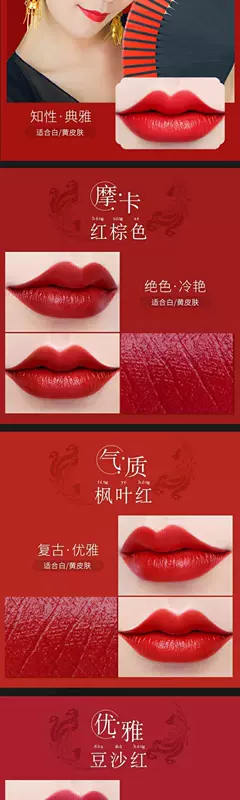 Son lì Lizia velvet matte lip glaze dưỡng ẩm môi bóng nhuộm môi chất lỏng không dễ phai son môi phái đẹp - Son bóng / Liquid Rouge