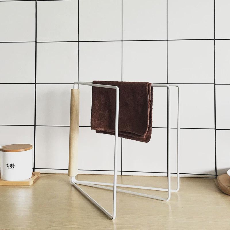 铁艺立式可折叠晾抹布收纳架台面洗碗布沥水置物架毛巾挂架擦布架