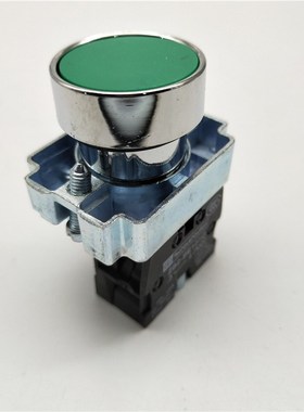 银点22MM孔径XB2-BA31自动复位按钮开关ZB2-BE101C一常开绿色