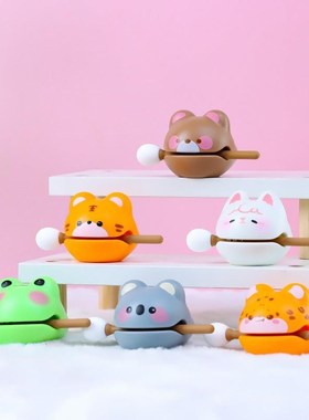 新品敲佛系功德+1小木鱼创意办公室小摆件精美礼品装饰品