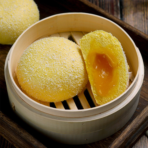 广东雪山流沙包早餐包子480克6个