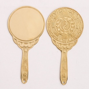 铜镜十二生肖铜镜手柄镜家居工艺品铜器