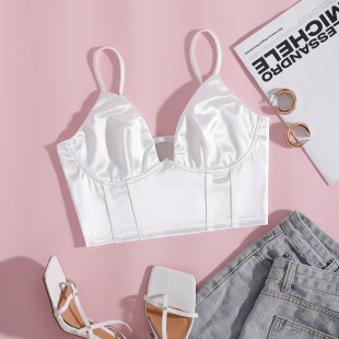 slim vest short top strap sling shoulder Women adjustable