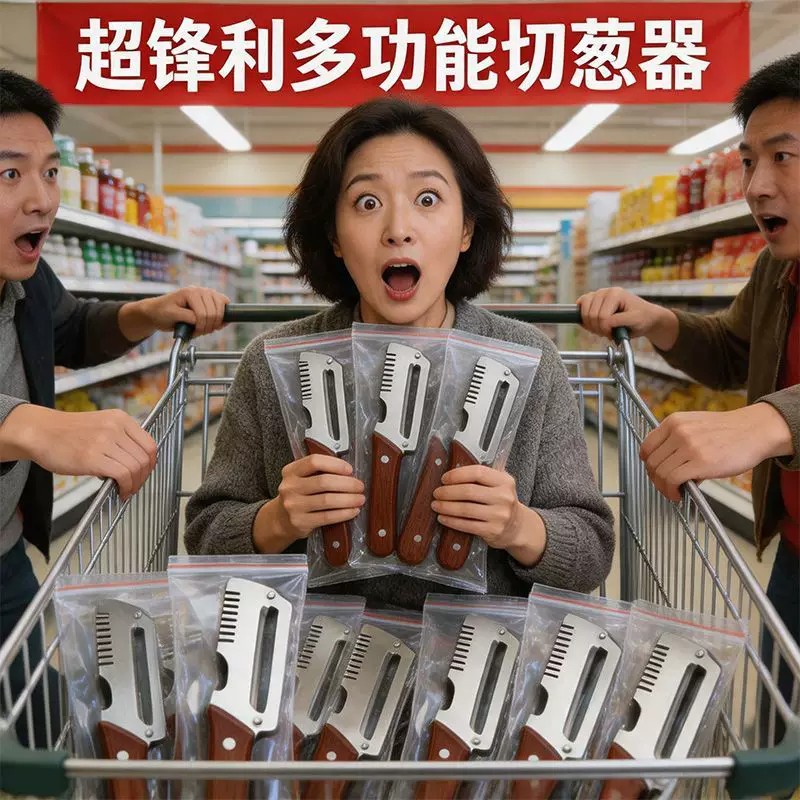 厨房3合1多功能切葱切丝削皮器