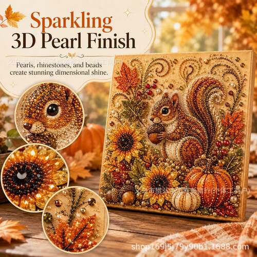 新款Autumn Pearl Painting Kit秋季珍珠绘画DIY钻石绘画套装