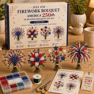 新品250th Anniversary Beaded Bouquet DIY Kit串珠花束材料