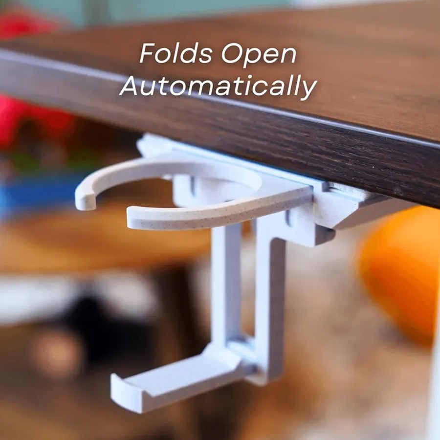 old Out Desk Cupholder折叠式桌下杯架可以爪式可伸缩饮料架