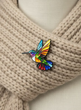 新品Stained Glass Wildlife Enamel Pins野生动物珐琅徽章