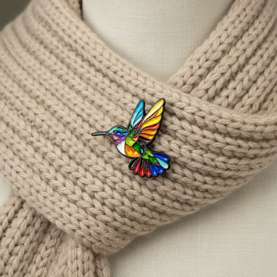 新品Stained Glass Wildlife Enamel Pins野生动物珐琅徽章