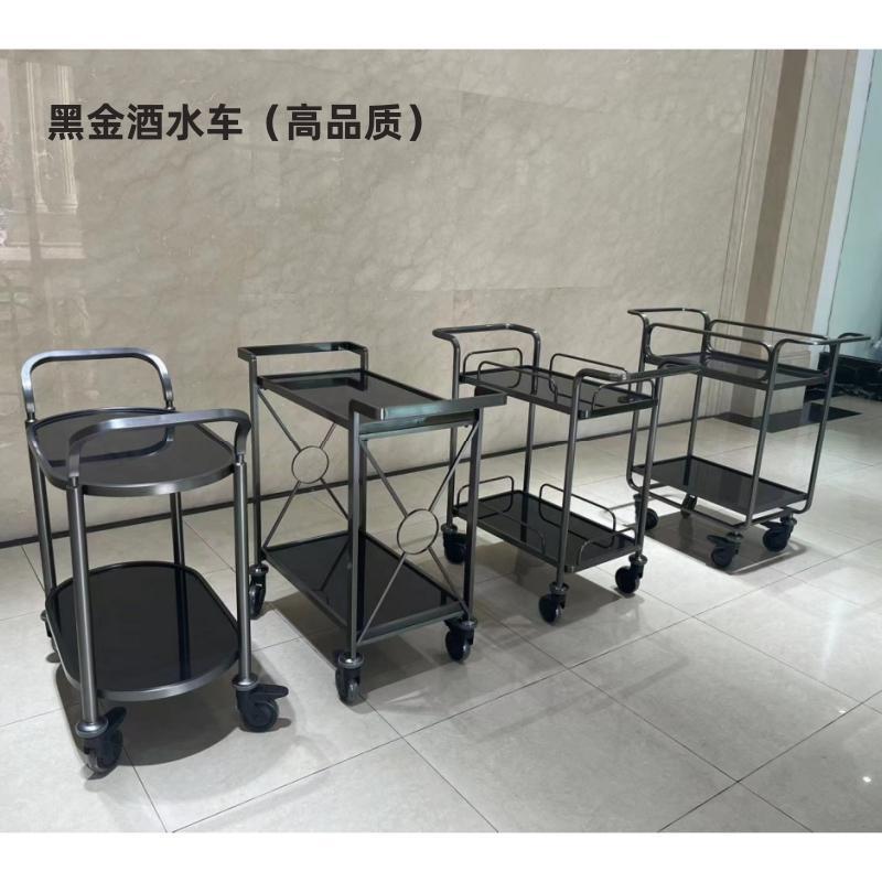 豪华大号手推车酒店餐厅酒水车服务车蛋糕车点心车两层多功能车子