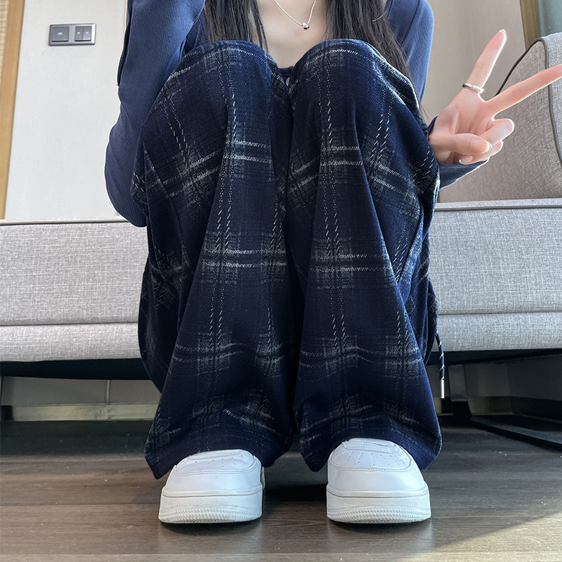 春秋季大码女裤高腰显瘦阔腿