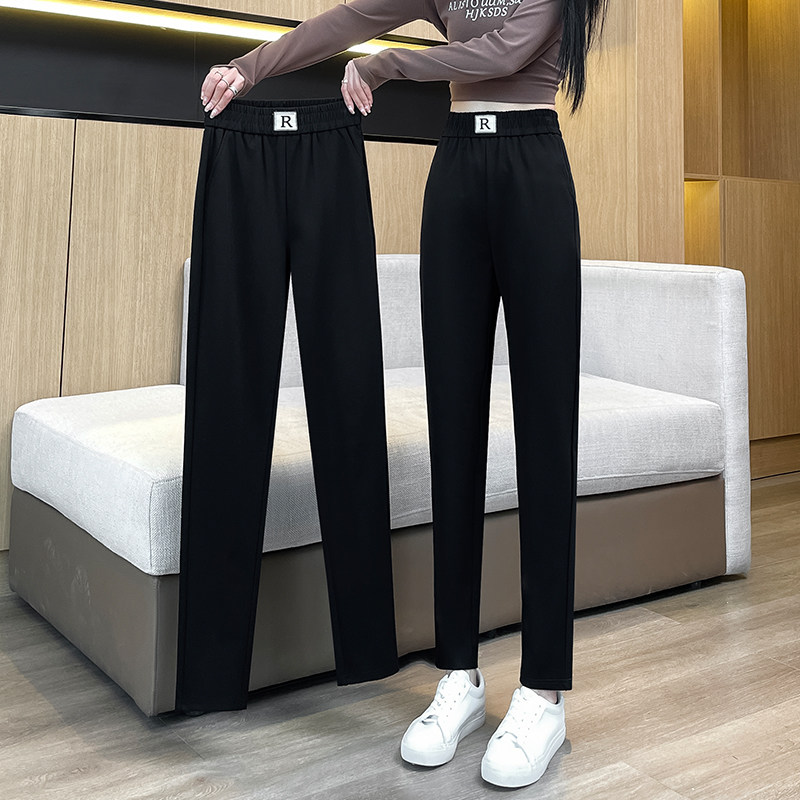 女春秋2025新款裤女小脚女士大码萝卜九分运动