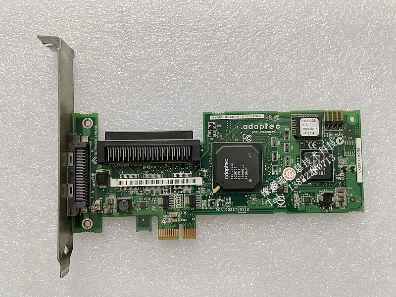 原装Adaptec ASC-29320LPE PCI-E X1 SCSI 硬盘阵列卡 现货