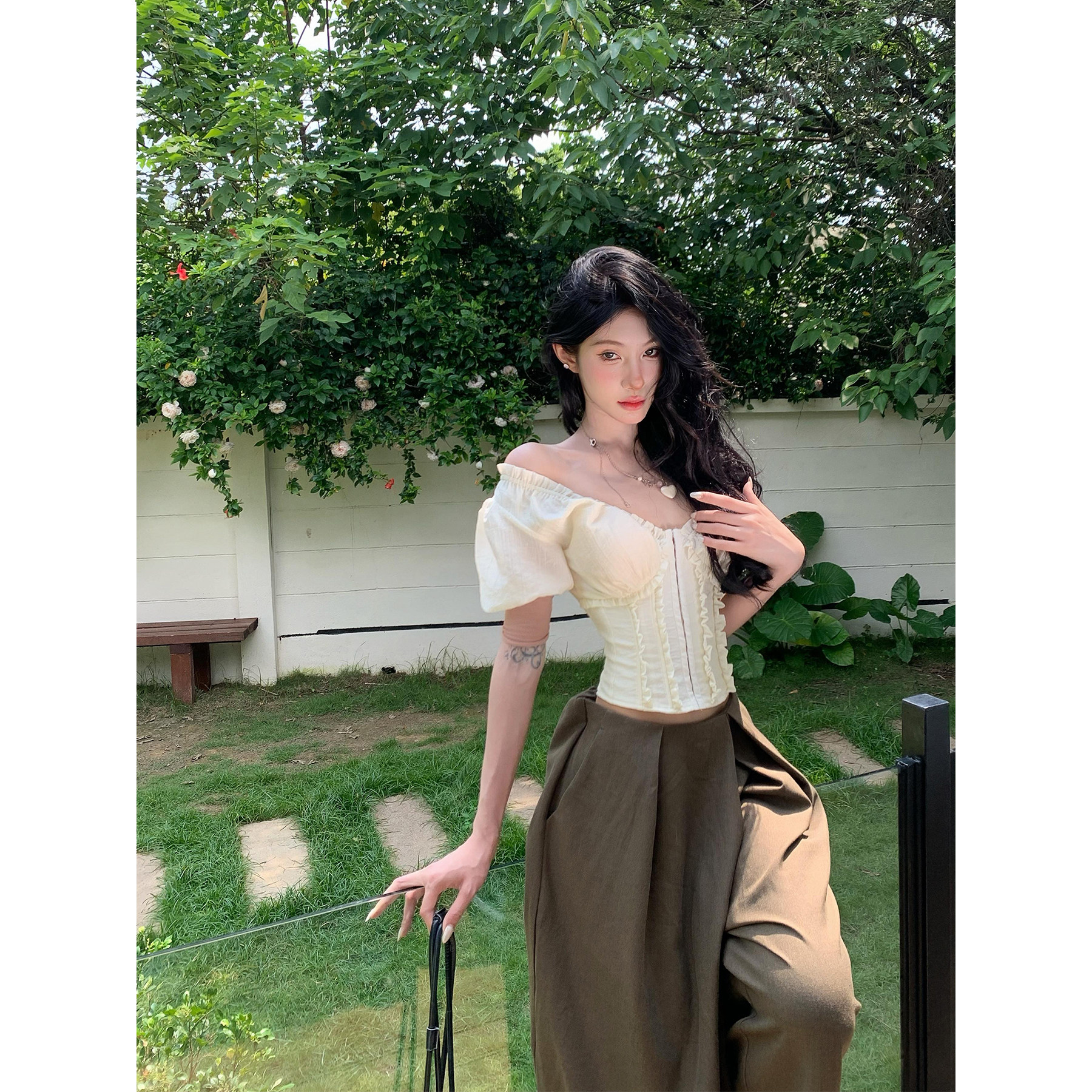 牛牛【半岛情书】春夏法式浪漫纯欲温柔花边鱼骨胸衣上衣N25Y2296,女装/女士精品,背心吊带,淘宝优惠券,粉丝福利购,淘宝优惠卷