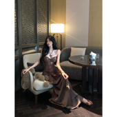 女2025冬季 牛了牛了 贵气感穿搭套装 蕾丝鱼骨上衣半身裙子一整套