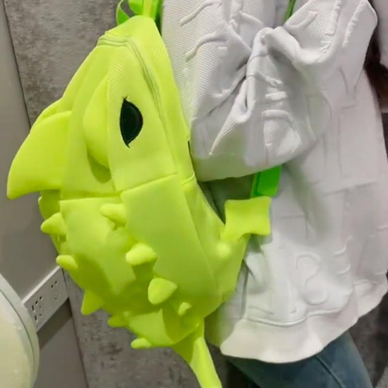 创意个性双肩包男女潮恐龙怪兽搞怪学生ins书包韩版旅行机车背包