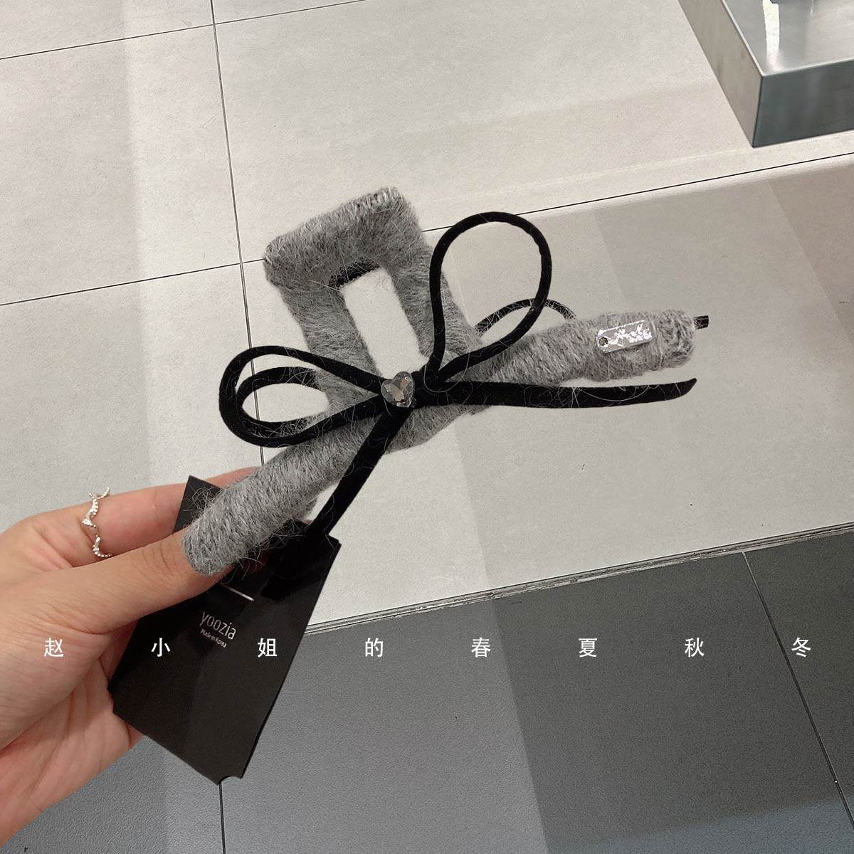 秋冬可爱韩国发饰头饰韩系少女风盘发夹灰色针织毛线蝴蝶结抓夹,饰品/流行首饰/时尚饰品新,发饰,淘宝优惠券,粉丝福利购,淘宝优惠卷