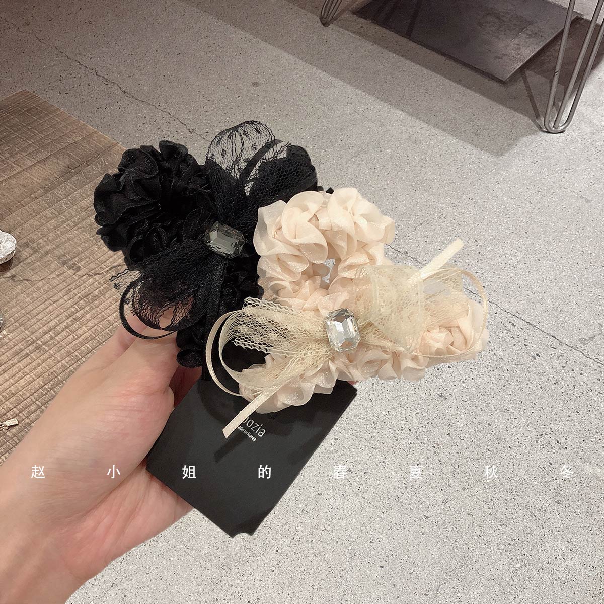 韩国头饰法式超仙温柔褶皱抓夹