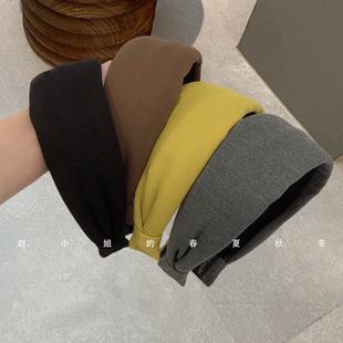 小众简约设计韩国发饰气质百搭头箍秋冬新款 边发箍 高颅顶纯色款