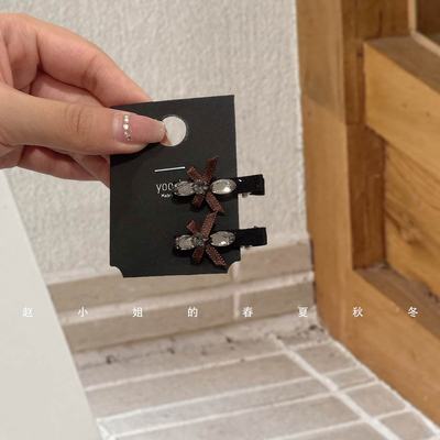 韩国发饰韩系可爱小巧蝴蝶结边夹