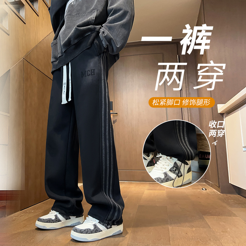 秋冬款潮流休闲长裤子男孩初中学生卫裤青少年帅气大童男装运动裤