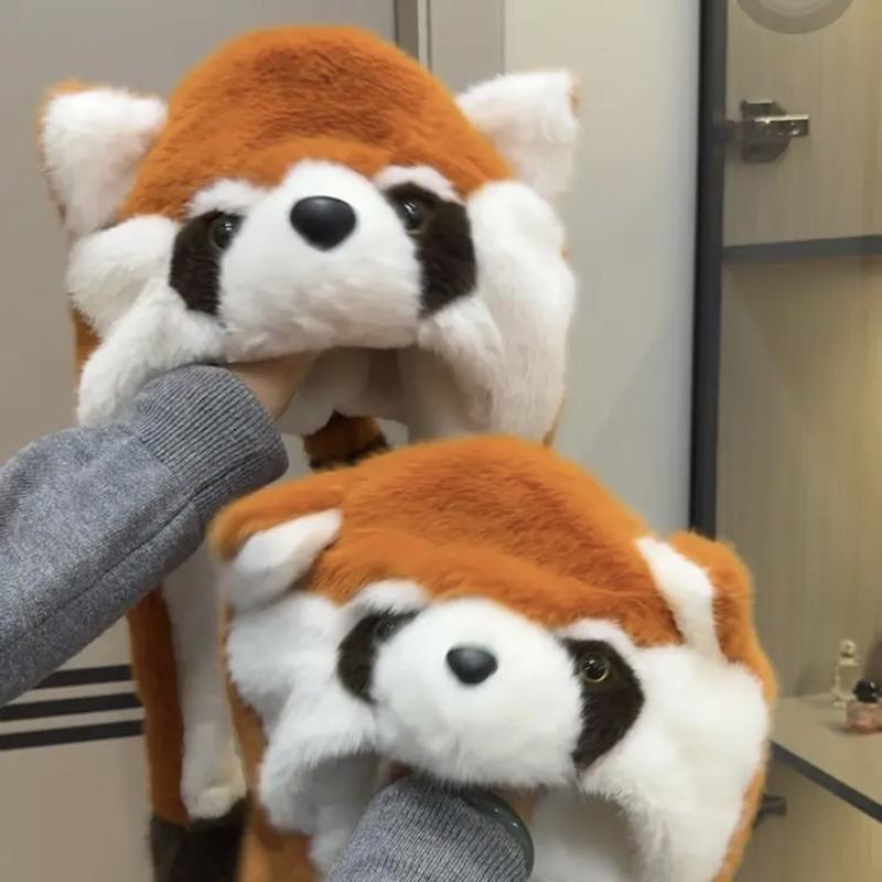 秋冬可爱小碗熊毛绒亲子款雷锋帽