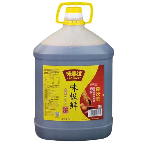 味事达味极鲜5L特级酿造黄豆酱油川菜凉拌提鲜生抽海鲜寿司蘸酱汁