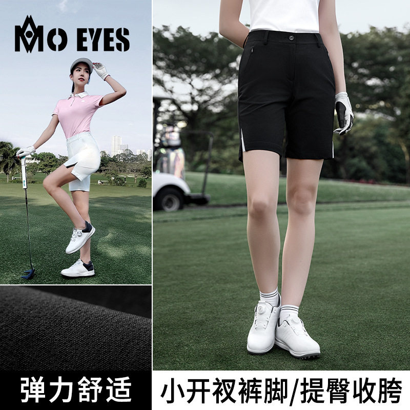 2025高尔夫女裤春季短裤女士衣服女装开衩球裤运动上衣女裤子套装