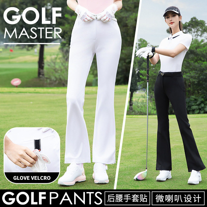 2025高尔夫女裤喇叭长裤女装球裤夏季女士服装防晒短袖裤子女套装