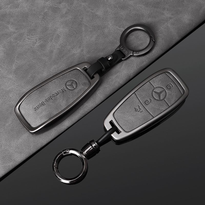 适用奔驰glc260钥匙套glc300威霆v260/c180l壳c200老款gla200包扣