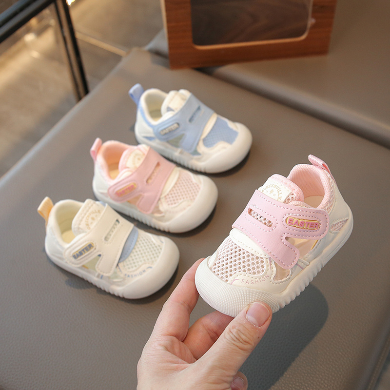 婴幼儿学步鞋1--3宝宝软底防滑运动鞋女童网面透气机能鞋子稳步鞋