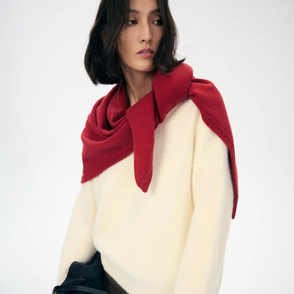 TOATEE 新年红 柔软羊毛三角围巾披肩,服饰配件/皮带/帽子/围巾,围巾/丝巾/披肩,淘宝优惠券,粉丝福利购,淘宝优惠卷