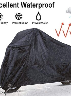 亚马逊热销摩托车衣黑色吸热摩托车罩雨季防水丝绸涤纶电动车罩