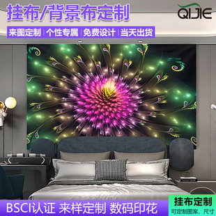 饰民族风挂布布画挂毯壁毯卧室客厅玄关挂画布艺背景布 民宿装