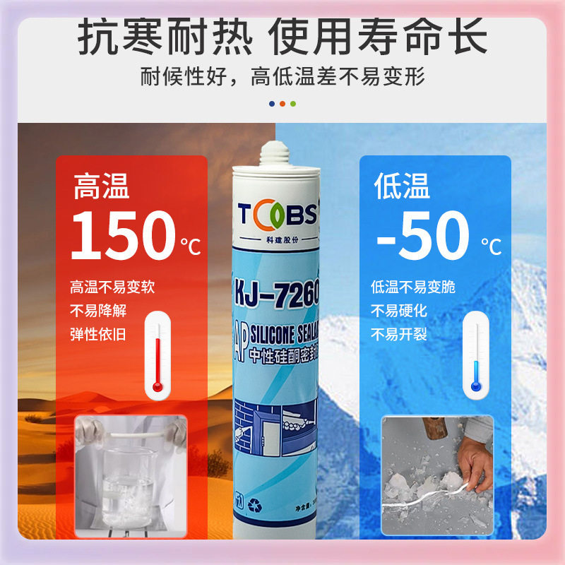 防霉玻璃胶小支手挤型免胶枪玻璃胶透明密封胶中性硅酮密封胶图片