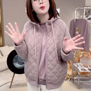 【暖呼呼棉衣】设计款轻奢显瘦连帽保暖防风奥粒绒厚外套A7394#56