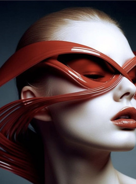 秀款！艺术造型时尚理念艺术照欧美Y2K千禧猫眼墨镜女太阳镜女INS