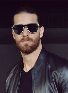 泰裤辣！新款连框INS欧美一体不规则太阳镜款蒸汽朋克风金属墨镜