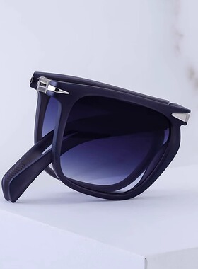 平光折叠墨镜！防紫外线方框驾驶太阳镜款眼镜跨境小巧好收纳爆款