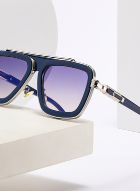 欧美复古方框墨镜男女通用欧美