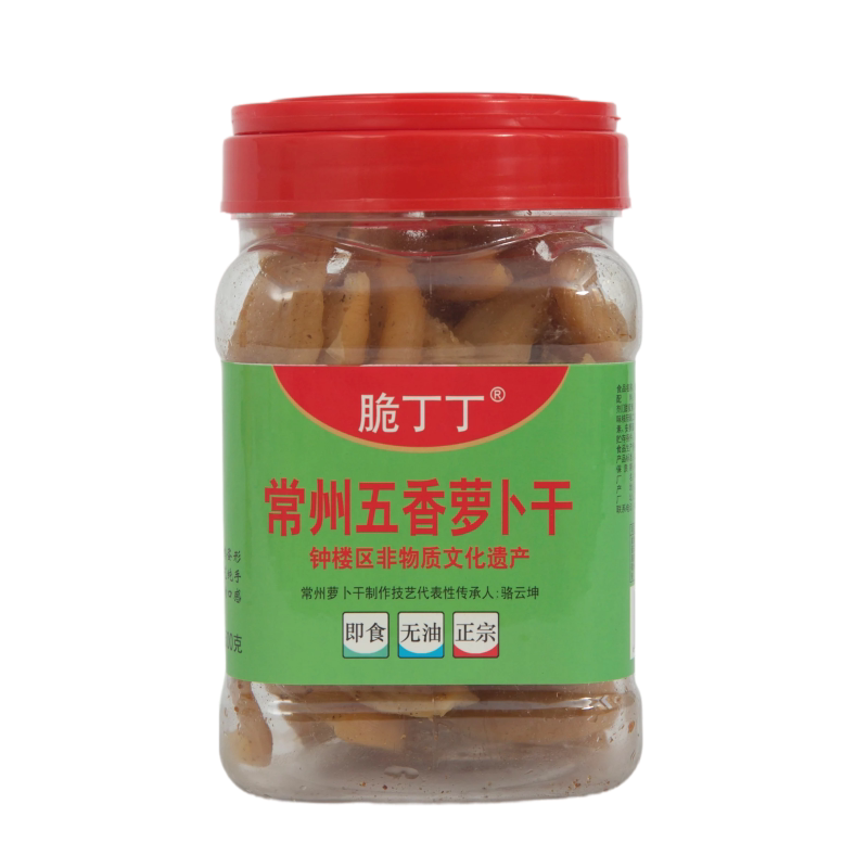 脆丁丁常州特产五香萝卜干500g罐装特产即食下饭菜开胃咸菜萝卜干