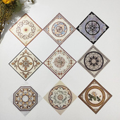 地面瓷砖贴纸对角贴自粘加厚耐磨地板地砖美缝贴装 饰客厅地贴防水