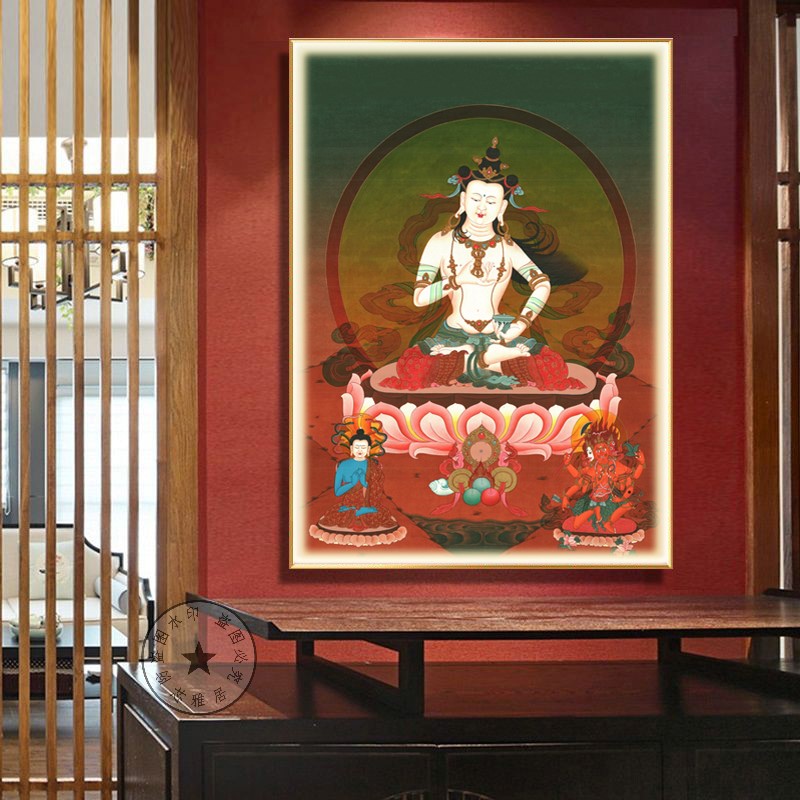 客厅中式金刚萨埵唐卡整体发光画