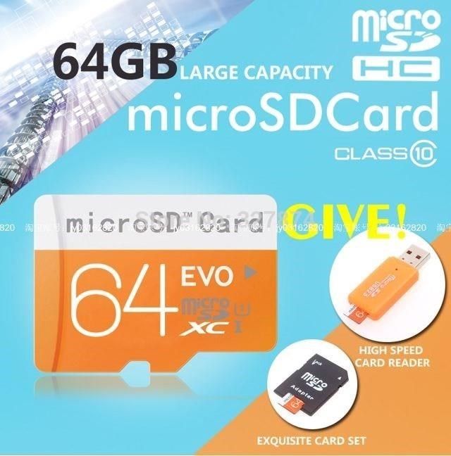 Micro SD Card 32GB 64GB card Memory Class10 Flash for