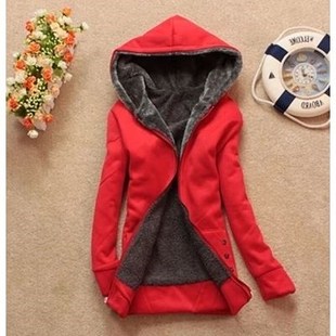 冬天温暖的大衣羊毛苗条女性外衣夹克秋冬新款卫衣